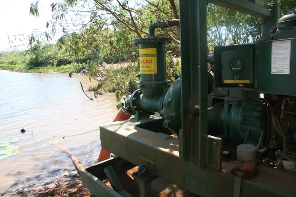 Ponto de captação de água para tratamento na lagoa de São Bento, que abastece a cidade de Santa Gertrudes (foto arquivo)
