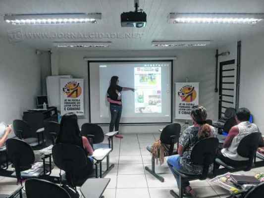 Atividade contou com orientação da jornalista Vivian Guilherme e do professor e coordenador do programa Jaime Leitão