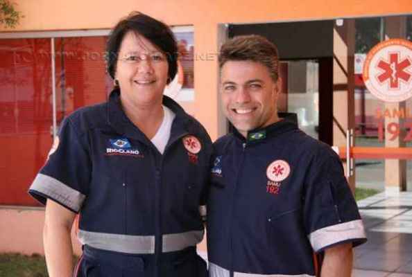 Alcione Buzo, coordenadora do Samu Regional de Rio Claro, e o médico emergencista José Carlos Naitzke Junior