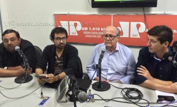 Rogério Marchetti (PSD), Airton Moreira Junior (PSOL), Nevoeiro Junior (DEM) e Paulo Zemuner, de saída do PT