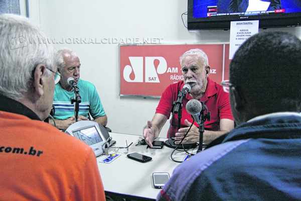 Adalberto Irineu Borges no programa Jornal de Esportes, da rádio Excelsior Jovem Pan