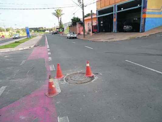 O poço de visita em desnível oferecia riscos