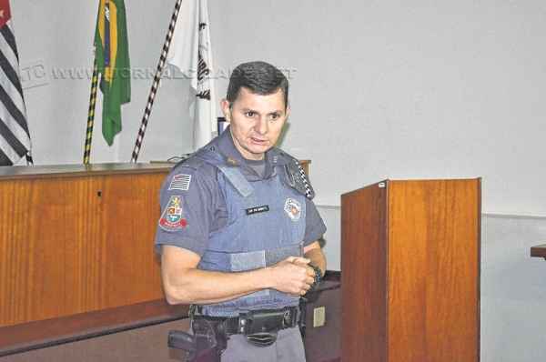 Capitão Barreto, da Polícia Militar, durante audiência pública realizada nessa quinta-feira (16)