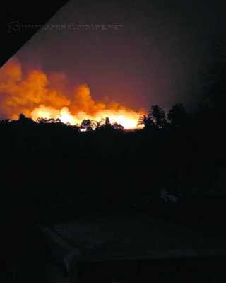 Foto de queimada na região do Residencial Florença enviada por leitor do Jornal Cidade