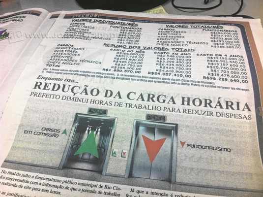Imagem do Informativo Sindmuni - Ação e Consciência, divulgado no final de semana para servidores em Rio Claro