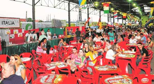 A festa, que acontece em Rio Claro, terá a culinária típica de 18 países, que estarão representados nos restaurantes montados por entidades do município