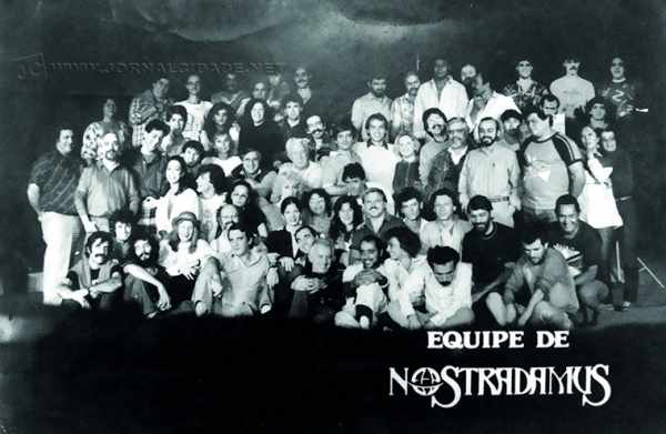 Imagem do elenco de Nostradamus, preparado por Herculano em 1986 (Imagem: reprodução)