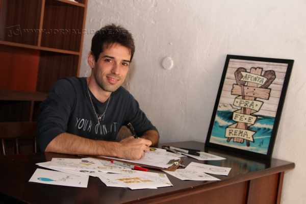 Capa do caderno de aniversário de Rio Claro no JC impresso foi produzida por Flávio Wetten, ilustrador da Cidade Azul que faz sucesso nas redes sociais