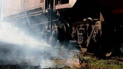 Fogo que atingiu a Estação Ferroviária