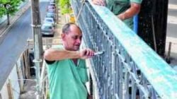 Parte superior do Museu começa a receber acabamento, feito de madeira e que ficará entre a cobertura e a parede do local