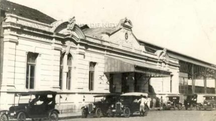Na imagem, Estação Ferroviária de Rio Claro no período áureo da ferrovia paulista, na década de 20 (Foto: Arquivo Rio Claro)