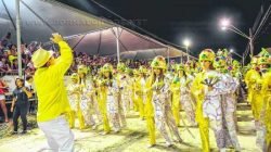 Desfile da Casamba na Rua 3-A em 2014. Presidente da agremiação, assim como os demais, segue com os preparativos para o desfile