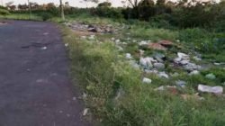 Resíduos estão sendo despejados irregularmente na Rua 20 com a Avenida 86