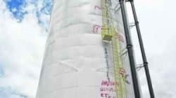 Reservatórios no Parque Mãe Preta foram alvo de pichações. Os dispositivos ainda estão em fase de implantação