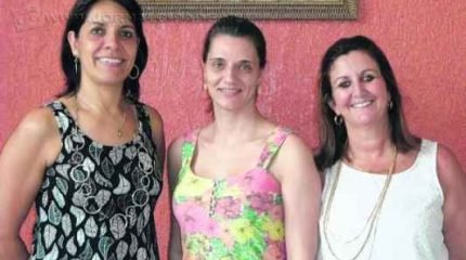Equipe gestora: Soraia (diretora), Daiana (vice) e Rosemari (coordenadora)