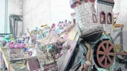 Presépio Mecânico da Família Curcio em Rio Claro está em um galpão na Rua 3-B, sob cuidados da Secretaria Municipal de Turismo, que procura patrocínio e profissionais para restaurá-lo