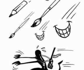 Charge "Matar de Rir", de Camilo Riani