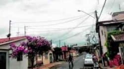 Trecho da Avenida 26-A onde falta iluminação desde o primeiro fim de semana do mês, quando houve tempestade de raios