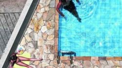 Na praia ou piscina, o ideal é molhar pulsos, pés e rosto antes de mergulhar na água (Rafael Neddermeyer/ Fotos Públicas)