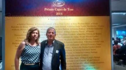 Legendas: José Gustavo Viegas Carneiro e esposa, Profa. Dra. Maria Cecília Vecchiato Saenz Carneiro, Livre-Docente da UNESP de Rio Claro/SP