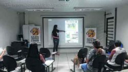 Atividade contou com orientação da jornalista Vivian Guilherme e do professor e coordenador do programa Jaime Leitão