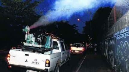 NEBULIZAÇÃO: trabalho da Sucen foi concluído no último dia 1º. Equipe do Estado volta para nova ação nos próximos dias