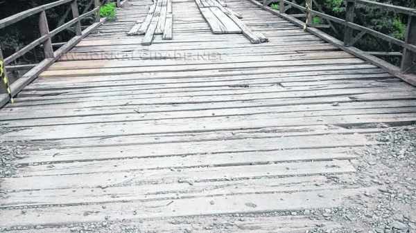 Situação de ponte no Jacutinga