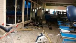Supermercado ficou com bastante destruição após a explosão (Foto: Guarda Civil Municipal)