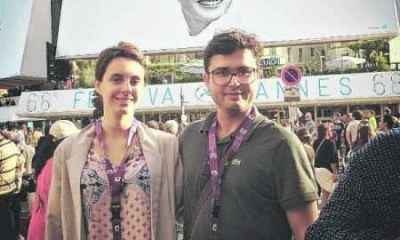 O casal Fernanda Tosini e João Paulo Miranda Maria no Festival de Cannes