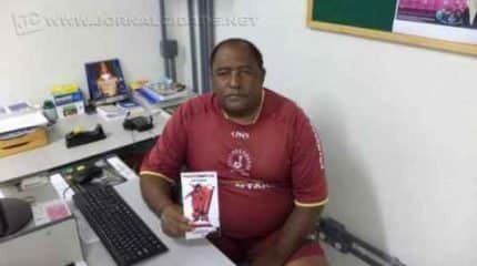 José Santana Neto, presidente do CSA Ajapi, no distrital do IX de Julho