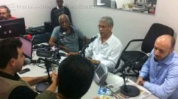 O sindicalista Francisco Quintino, representando a Força Sindical, e o vereador João Zaine, representando o Fiesp/Ciesp