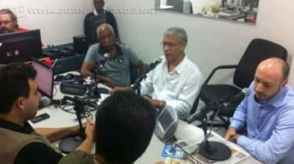 O sindicalista Francisco Quintino, representando a Força Sindical, e o vereador João Zaine, representando o Fiesp/Ciesp