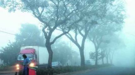 O período atual é comum para ocorrência de neblina, principalmente durante as manhãs
