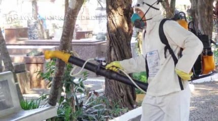 Houve mutirão de limpeza na sexta-feira e sábado passados, inclusive com nebulização de toda a área