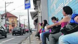 IMPROVISO: passageiros aguardam pelo transporte público em ponto de ônibus sem abrigo na Rua 1, entre avenidas 7 e 9