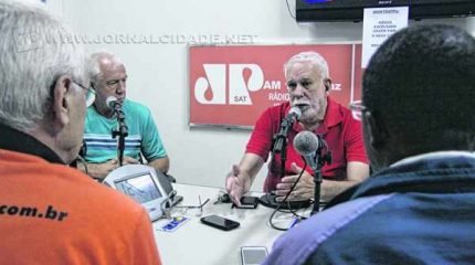 Adalberto Irineu Borges no programa Jornal de Esportes, da rádio Excelsior Jovem Pan