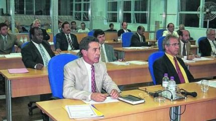 Em destaque, os vereadores Cabo Wilson Gomes e Alvimar Guedes, que legislaram quando a Câmara tinha dezenove cadeiras