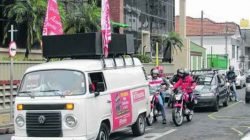 Um carro de som utilizado pelo sindicato percorreu as ruas do Centro de Rio Claro na manhã dessa segunda-feira (1º)