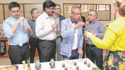 Empresários estrangeiros e autoridades visitaram as instalações da empresa Lambertucci