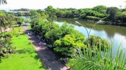 Vista aérea do Lago Azul, onde será realizado o evento