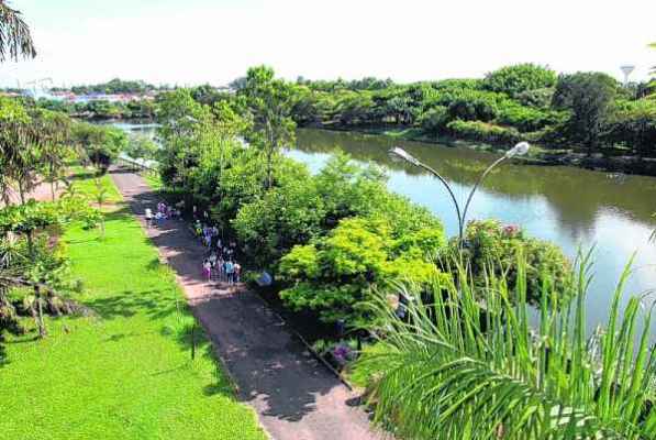 Vista aérea do Lago Azul, onde será realizado o evento