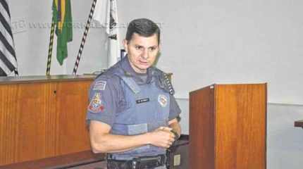 Capitão Barreto, da Polícia Militar, durante audiência pública realizada nessa quinta-feira (16)