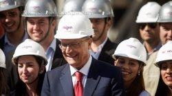 Geraldo Alckimin durante inauguração de unidade produtora de etanol (Foto: Daniel Guimarães/A2 Fotografia)