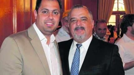 O empresário Renato Di Matteo (PSB) ao lado do vice-governador do Estado de São Paulo, Márcio França (PSB)