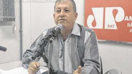 O secretário municipal de Segurança, José Gustavo Viégas Carneiro, no estúdio da Rádio Excelsior Jovem Pan News