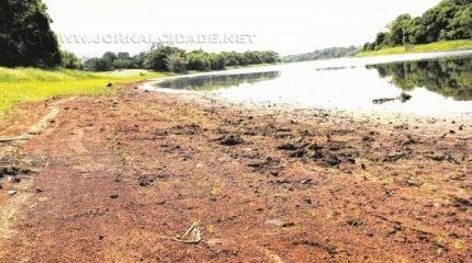 Represa de Cascalho, que abastece o município de Cordeirópolis, opera com apenas 40% da capacidade (foto arquivo)