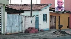 Homem suspeito de matar avô de consideração (foto detalhe) morava com o idoso na Rua M-11, no bairro Cervezão