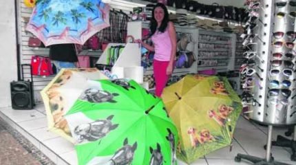 Atualmente, as sombrinhas decoradas com animais caíram no gosto de muitas mulheres