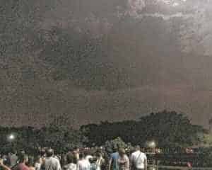 Muitas pessoas observaram o fenômeno no Lago Azul