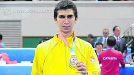 Atleta da equipe de Rio Claro, Guilherme Dias subiu ao pódio do Mundial (Felipe Barra/MD)